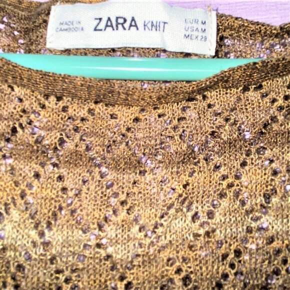 DAILY 3/25$NWOT ZARA KNIT LACE SLEEVELESS ARTH COLORS IN ACTUAL HAND KNIT - Picture 6 of 8